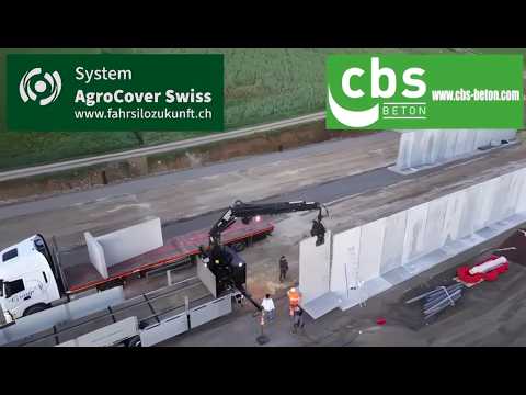 Fahrsilobau mit Betonelementen